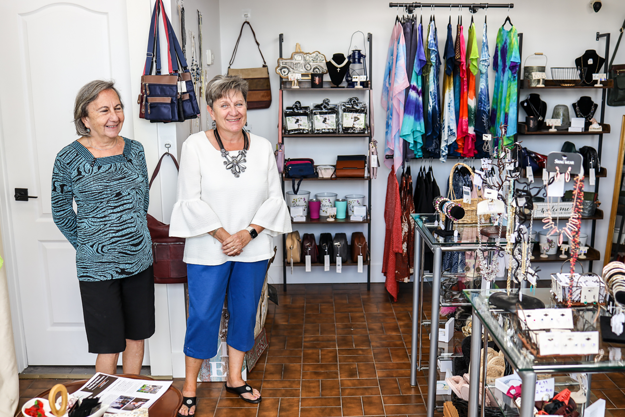 Earlene and her sister Helen at the new not-for-profit gift store