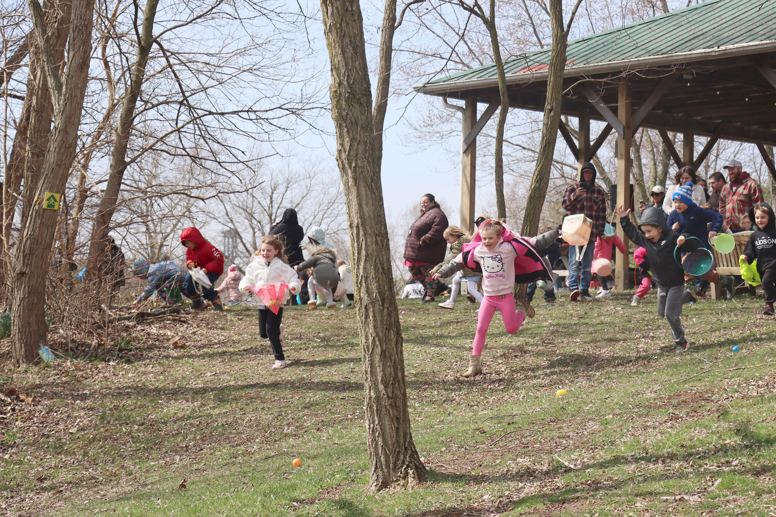 Children were split into age groups and then counted down to run and get all of the treats they could gather. 