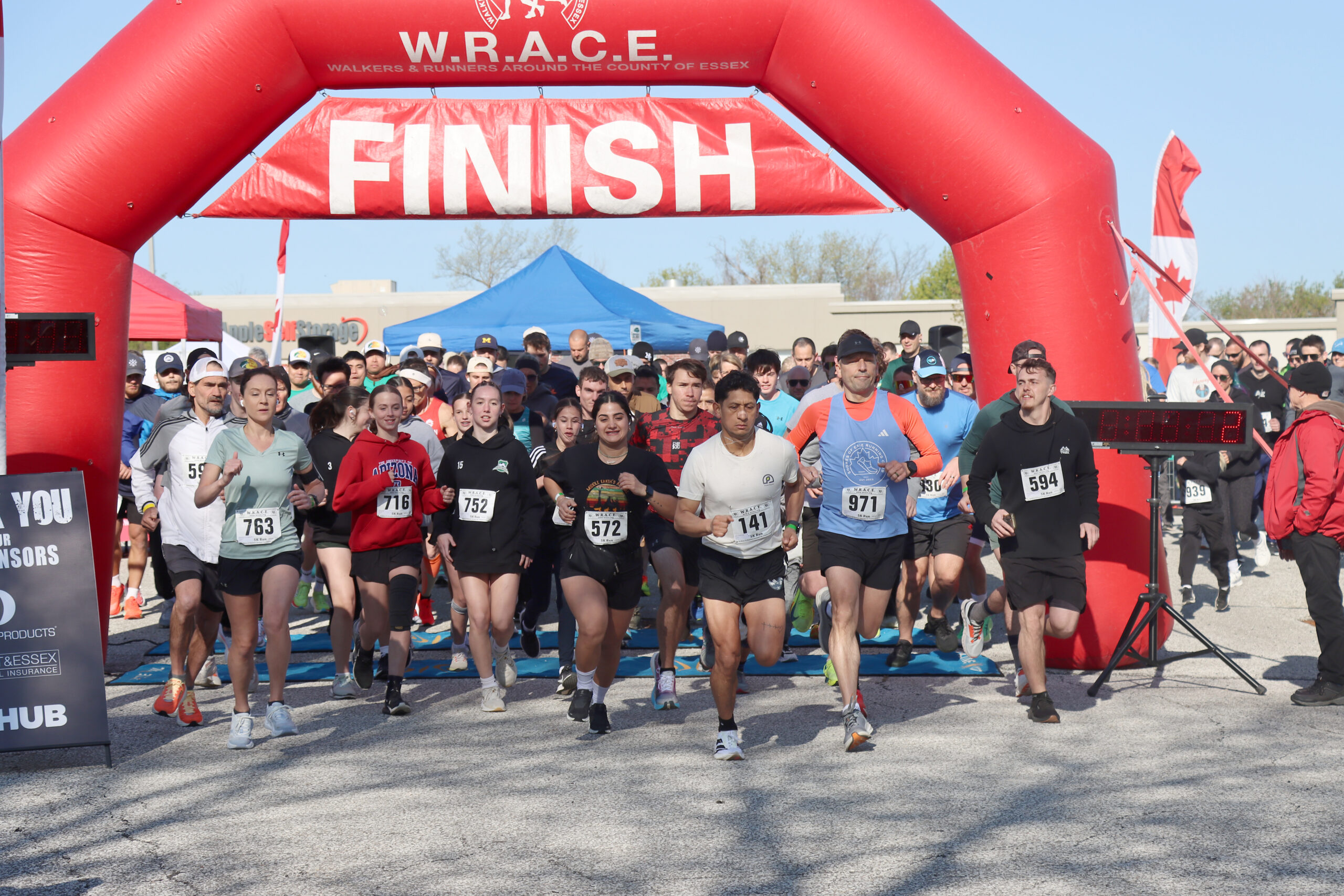 Some 155 runners entered the timed 5k run.