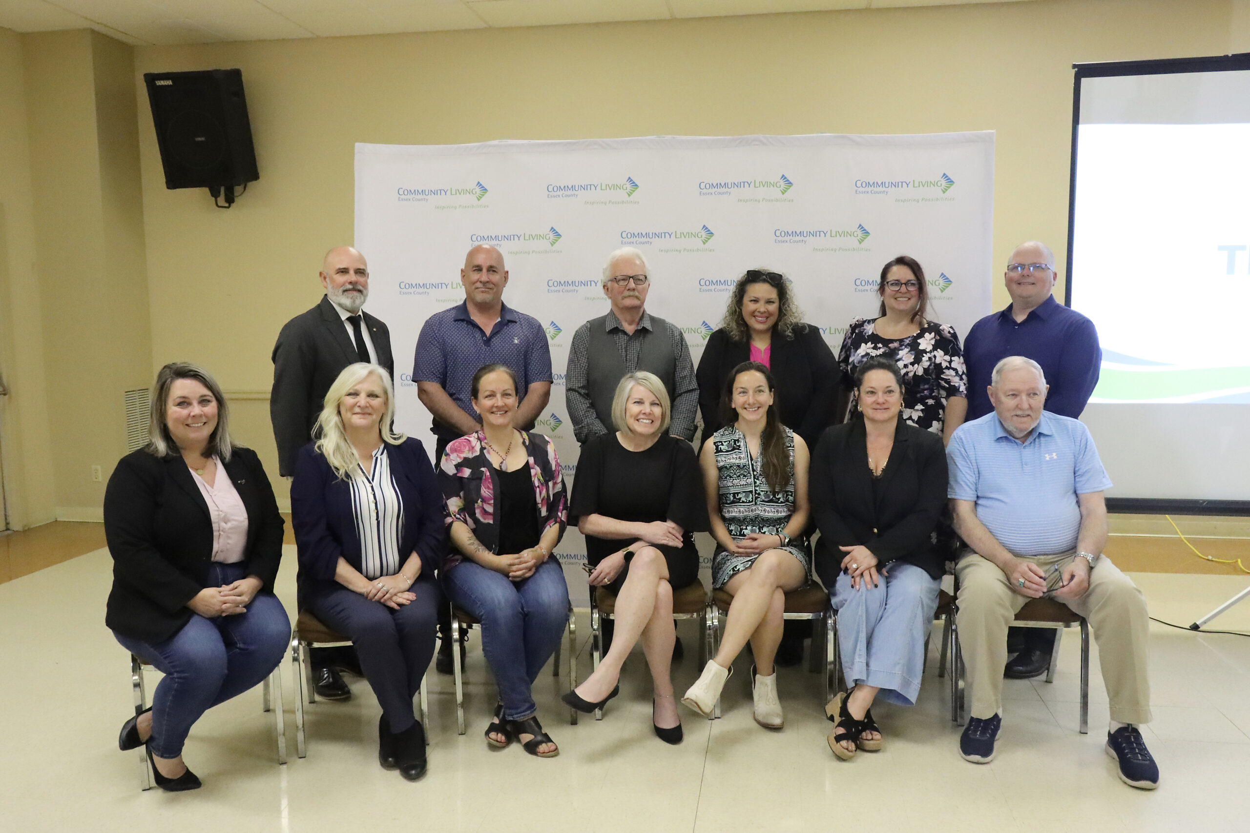 Several local dignitaries posed for a group photo after the luncheon. Sitting from left are Essex Councillor Katie McGuire-Blais, Essex Councillor Kim Verbeek, Essex Mayor Sherry Bondy, Lakeshore Mayor Tracey Bailey, Amherstburg Councillor Molly Allaire, Tecumseh Councillor Tania Jobin and LaSalle Councillor Terry Burns. Standing, from left are CLEC Executive Director Corey Dalgleish, Essex Deputy Mayor Rob Shepley, Lakeshore Deputy Mayor Kirk Walstedt, LaSalle Councillor Anita Riccio-Spagnuolo, CLEC Manager of Community Relations Janell Violet and Essex Councillor Brad Allard. SUN photo by Mark Ribble.