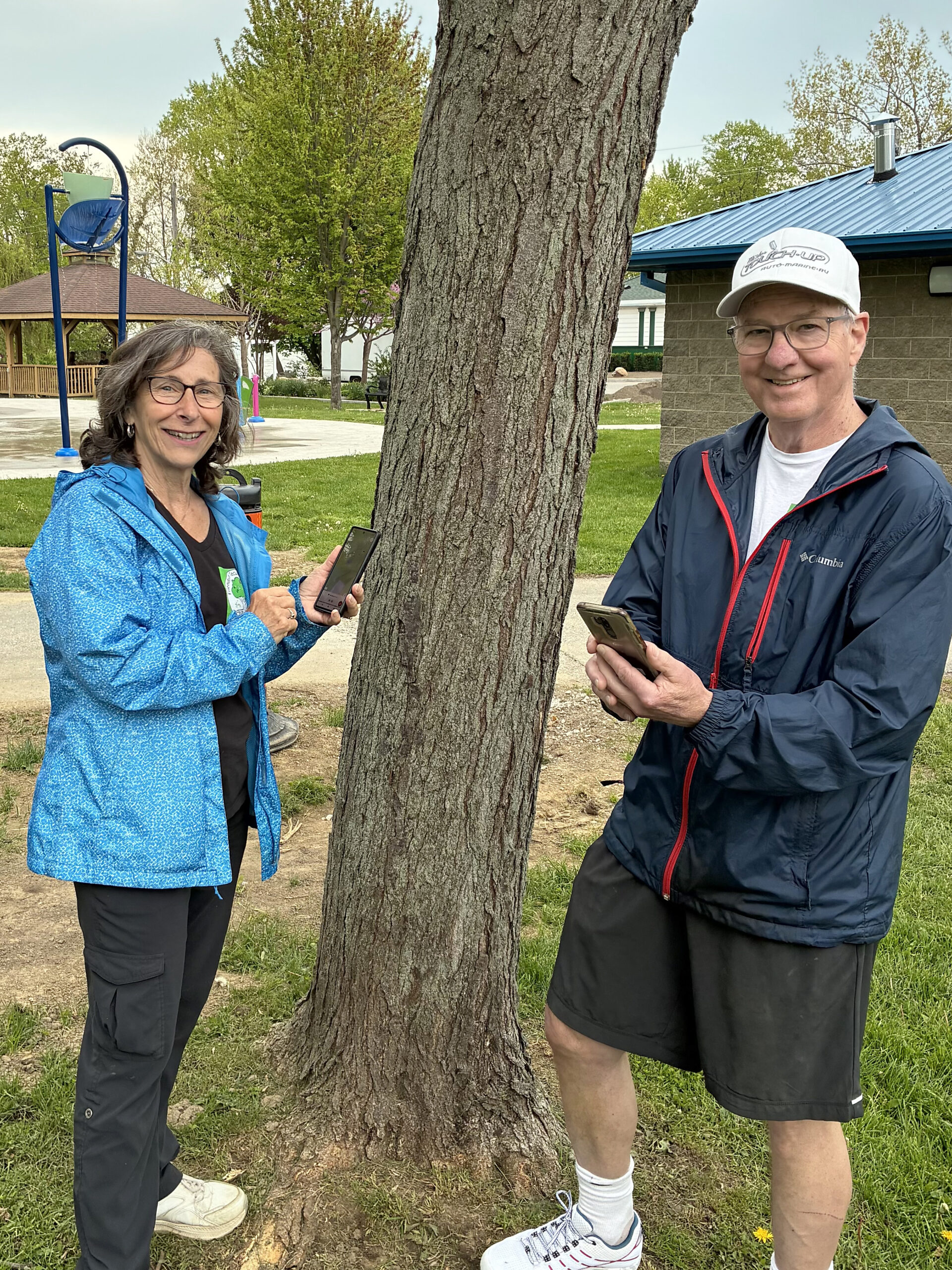Sonia and Steve Colombo came from Tecumseh for the tree mapping tutorial. They hope to bring their knowledge back to Friends of Tecumseh’s Forests for a tree mapping of their own.