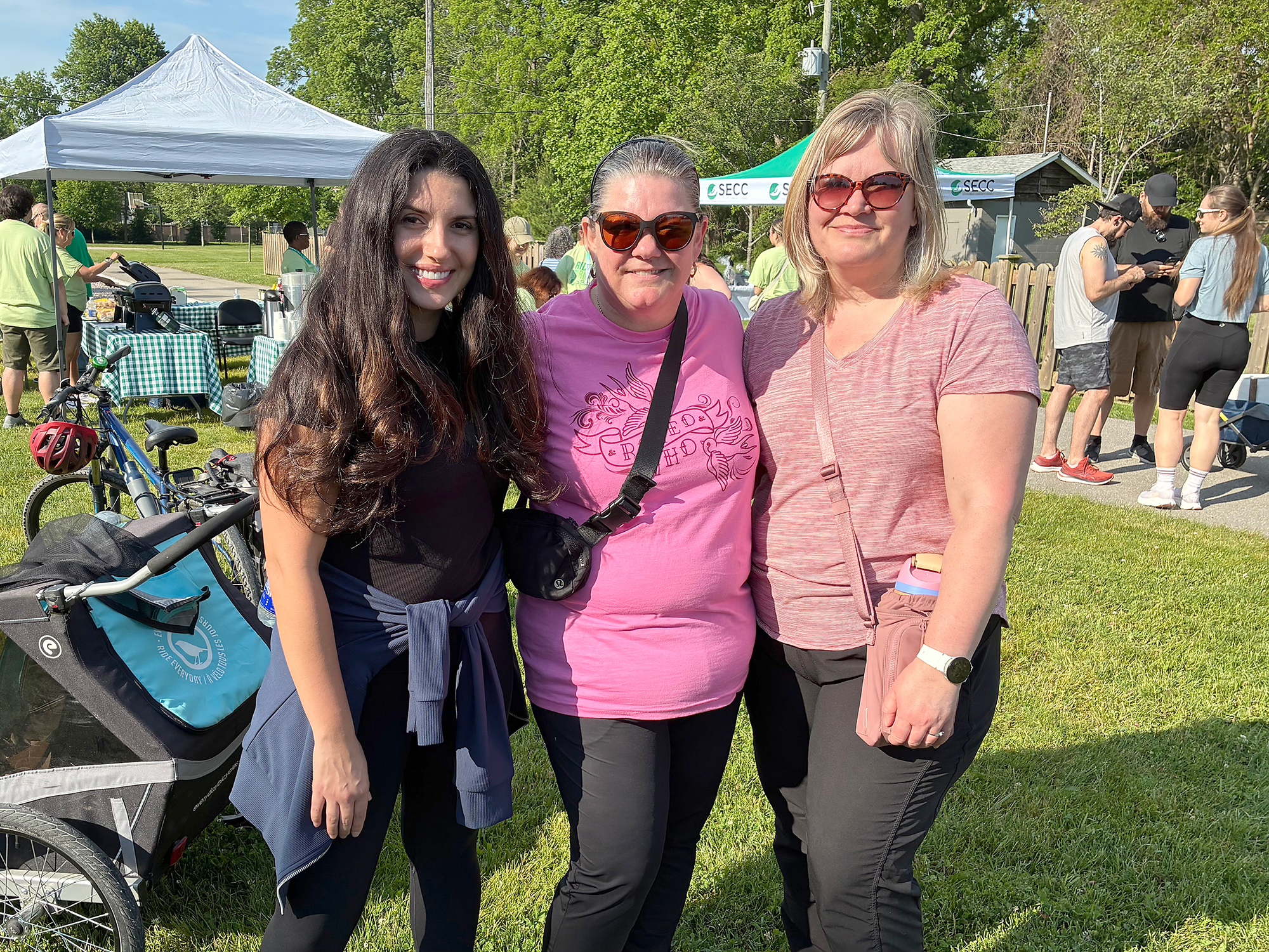 Members of the Leamington District Chamber of Commerce team pose before participating in the Ride and Stride fundraiser in support of South Essex Community Council.