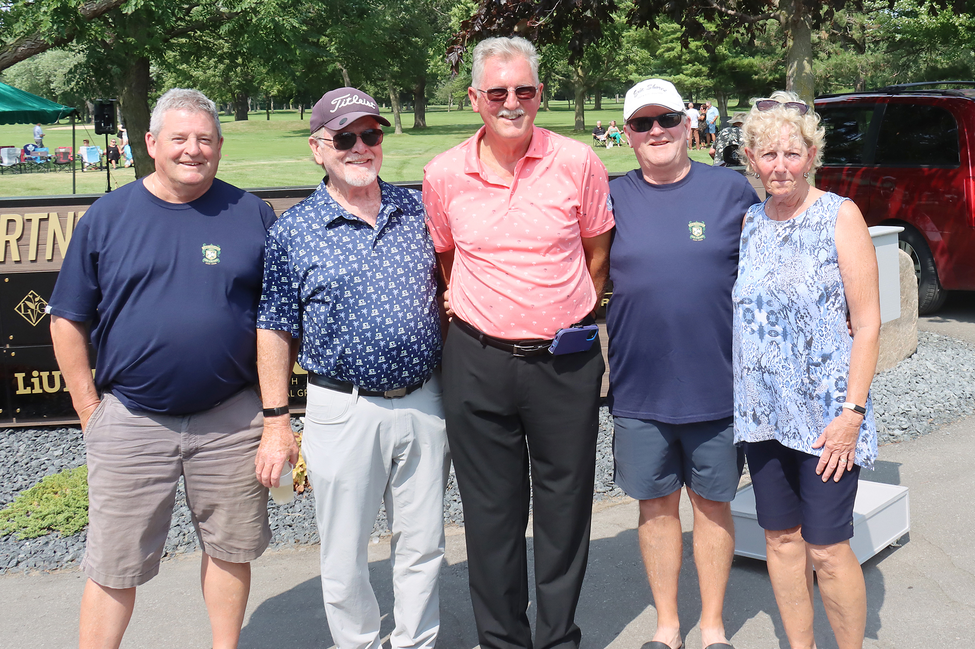 Erie Shores Centennial Book Committee members Greg Dunmore, Ken Steingart, Wray Pollock, Ward Hutchins and Cheryl Rutgers.
