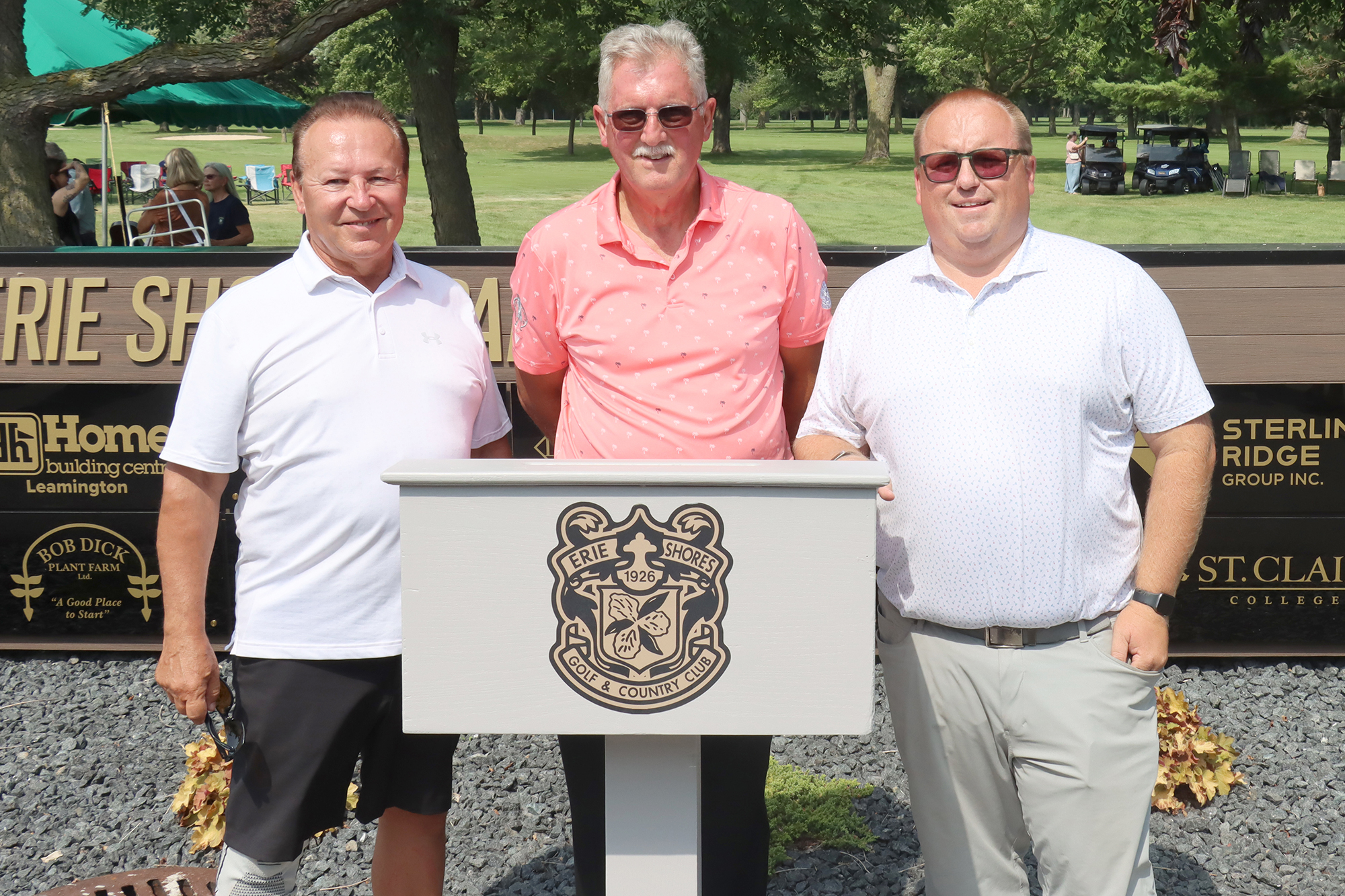Erie Shores 100th Anniversary Celebration Committee members Walt Cherneski, Wray Pollock and Alex Zappio.