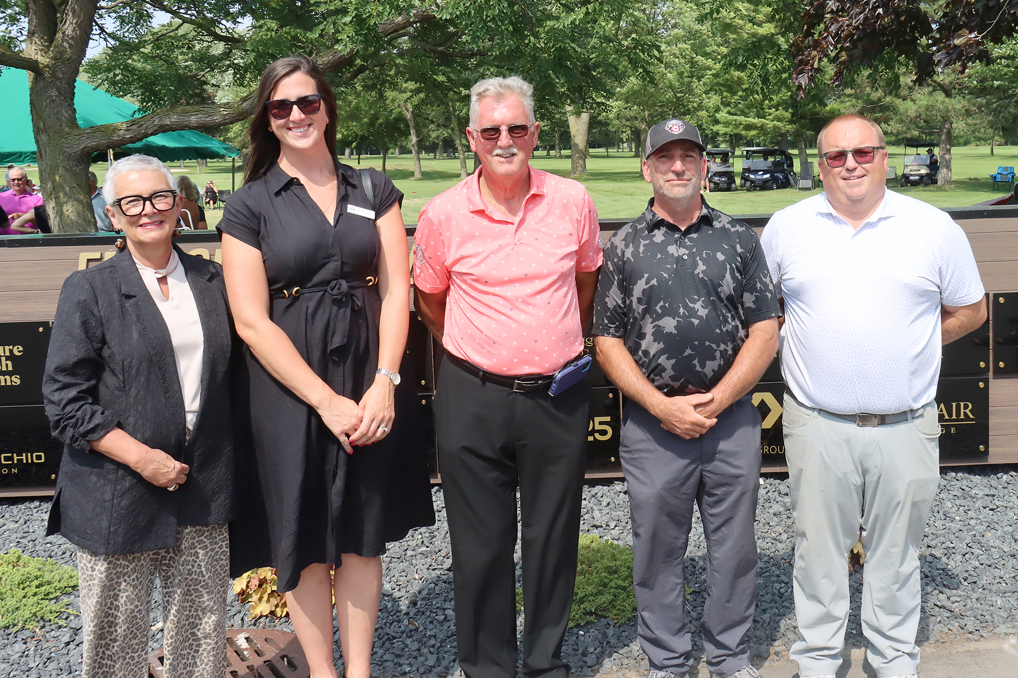 Speakers at the Erie Shores centennial celebration in Leamington, including Hilda MacDonald, Amanda Cookson, Wray Pollock, Mike Toth and Alex Zappio.