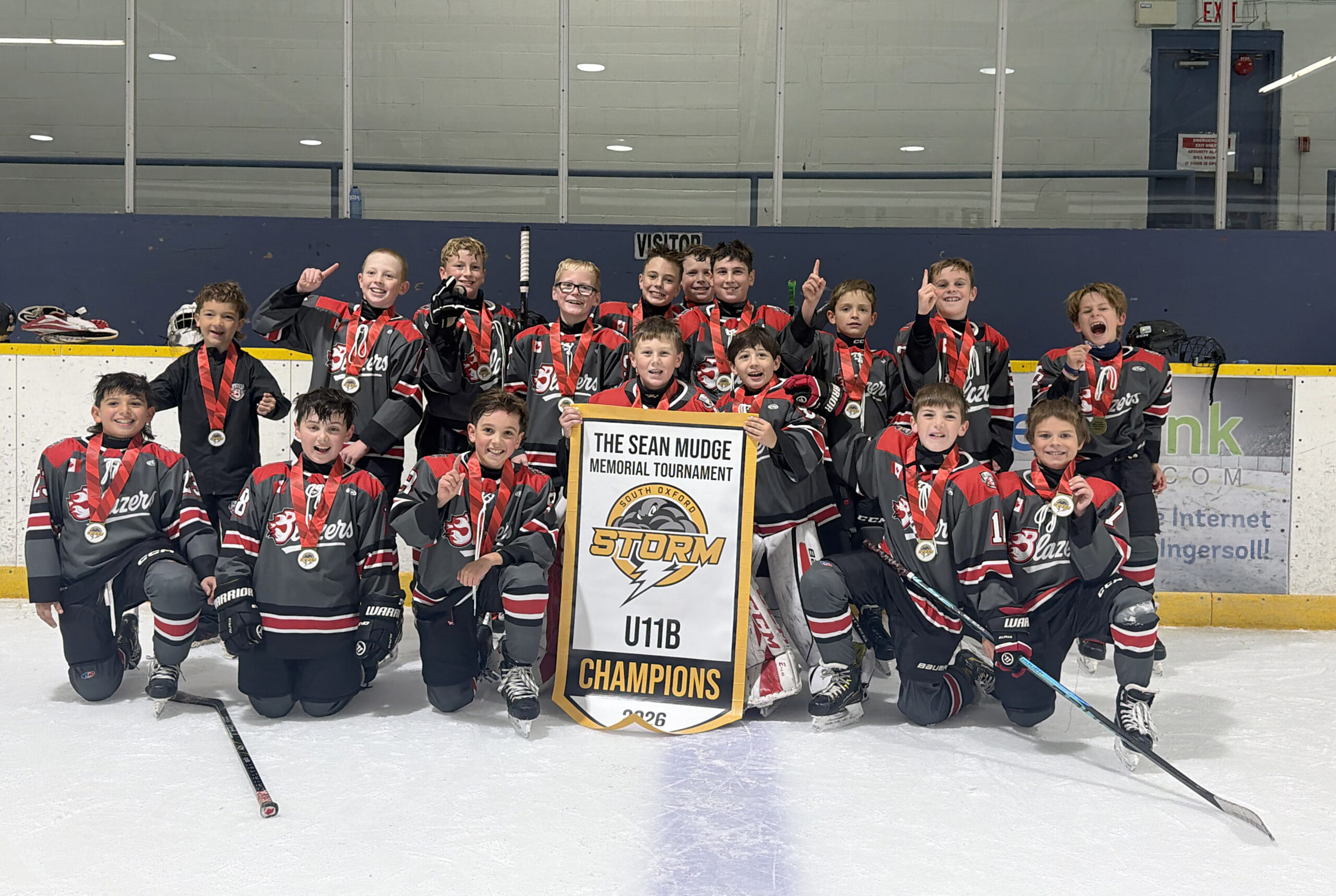 The U11 B Talbot Trail Blazers are, back row, from left, Kingston Ibrahim, Dougie Howe, Oliver Bishoff, Carter Meloche, Hudson Hayes, Nathan Buhler, Axl Candros, Hudson Laybolt, Hudson Burford, Enzo Mancini. In front are Marcus Charlito, Josh Hamilton, Ryan Cincurak, Cooper McDonnell, Rory Wong-Hinch, Travis Vickerd, Tyson Whaley. Photo submitted.